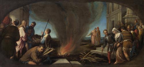 Follower of Jacopo da Ponte Thamar wird zum Scheiterhaufen gefuhrt oil painting image